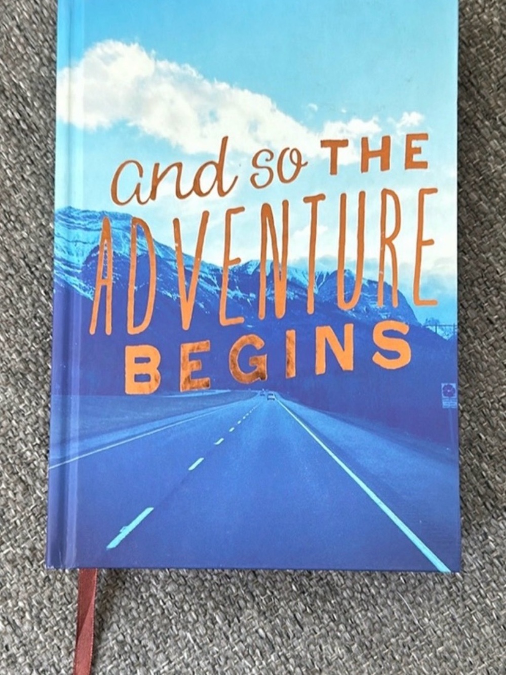 And So The Adventure Begins Hardcover Lined Travel Journal Notebook